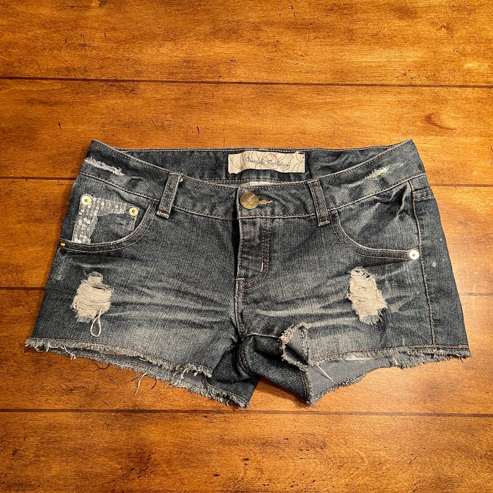 Freestyle Revolution Women Sz‎ 5 Blue Denim Shorts S908-200